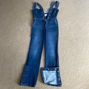 Frame brand denim overalls.